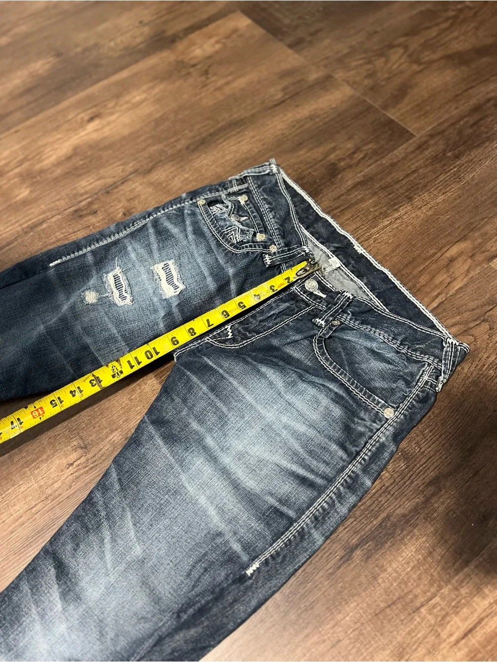 2014 True Religion Blue Distressed Jeans